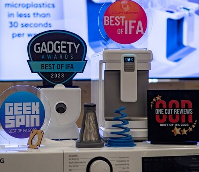 CLEANR won four "Best of IFA 2023" awards for its breakthrough microplastic filters.