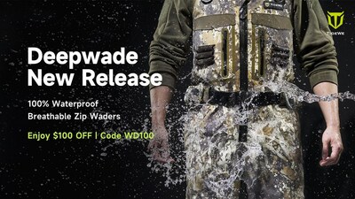 TideWe Deepwade Zip Hunting Waders (PRNewsfoto/TideWe)