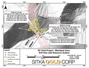 SITKA DRILLS 449.0 METRES OF 0.74 G/T GOLD FROM SURFACE, INCLUDING 138.0 METRES OF 1.14 G/T GOLD AT ITS RC GOLD PROJECT, YUKON