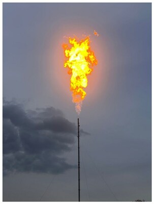 Gas flare at Arachura-3 (CNW Group/NG Energy International Corp.)