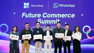 (From Left) Jodie Chan, Customer Service Manager of Ztore; Harvey Wong, Senior Vice President, Consumer Sales of Hutchison Telecommunications (Hong Kong) Limited; Pak Hui, Chief Operation Officer of Omnichat; Alvita Szeto, Business Director of Greater China of Meta; Alan Chan, CEO & Founder of Omnichat; Hong Li, Director of eCommerce of Sa Sa; Kaka Tang, Director of Sales & Channel of Global Payments.