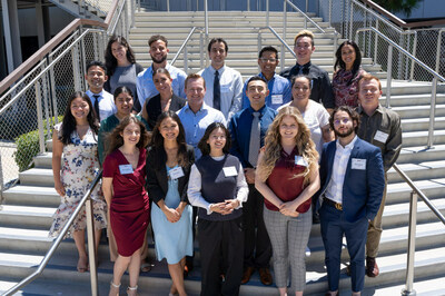 2023 Health Scholarship Fund recipients pose outside of Inland Empire Healthcare Plan (IEHP) headquarters on Aug. 19.