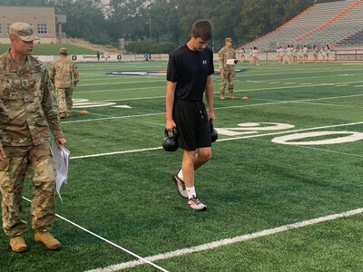 Pugh conquers each of six events in the Army Combat Fitness Test.