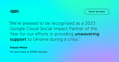 EPAM Wins 2023 Google Cloud Social Impact Partner of the Year Award in North America