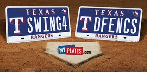 Hit a home run with the new Texas Rangers Plate! The brand-new official Texas Rangers license plate is now available for all fans at My Plates