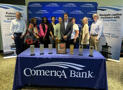 Comerica Bank earned U.S. Captive Services top banking award for the second consecutive year.