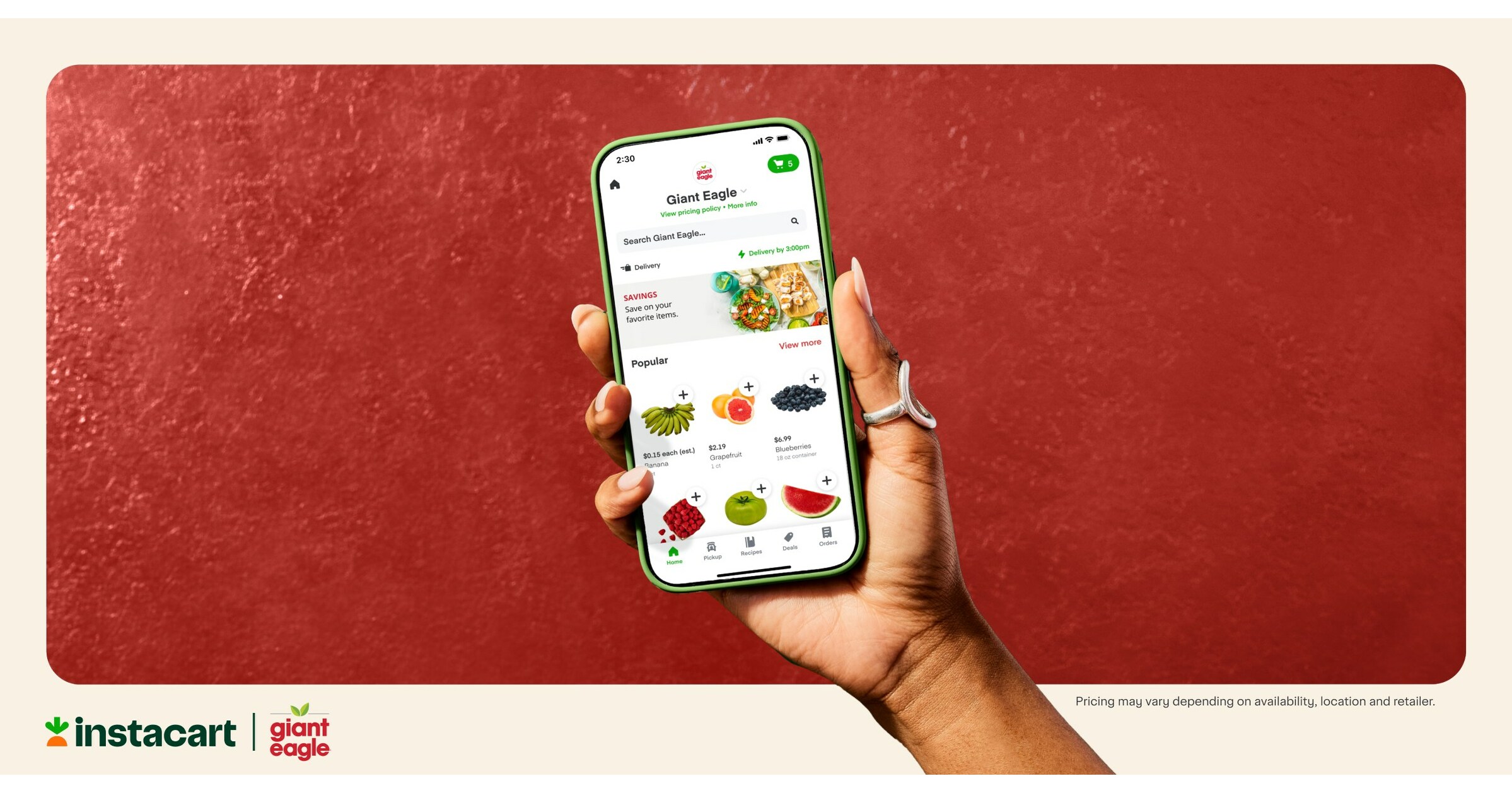GIANT EAGLE PARTNERS WITH INSTACART TO POWER SAME-DAY DELIVERY
