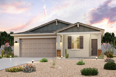 Residence 3 Exterior Rendering | New Homes in Surprise, AZ | The Vistas Collection at North Copper Canyon by Century Communities