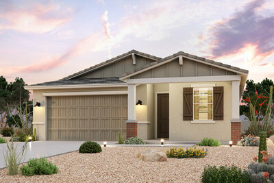 Residence 1 Exterior Rendering | New Homes in Surprise, AZ | The Vistas Collection at North Copper Canyon by Century Communities
