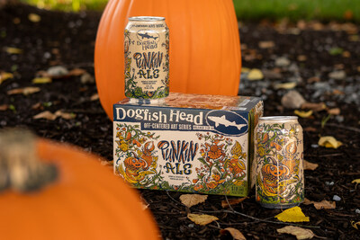 Dogfish Head's Punkin Ale is a full-bodied brown ale brewed with real pumpkin, brown sugar and spices for a festive taste of fall in every sip.