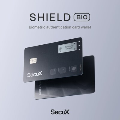 SecuX Shield BIO Ultra-Slim Biometric Card Wallet