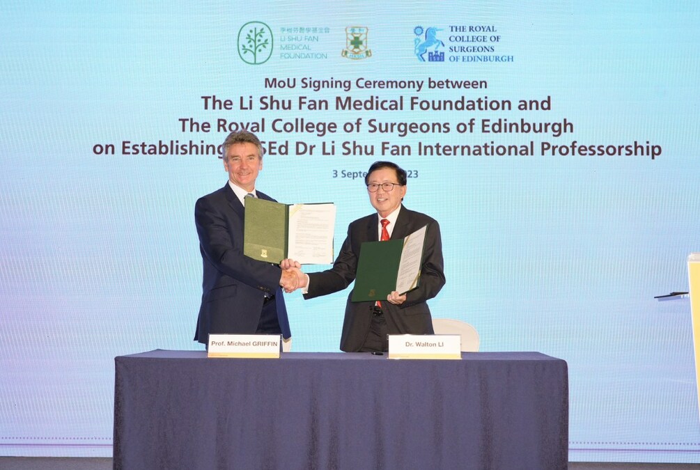 The Li Shu Fan Medical Foundation Donates £1 Million to Establish the RCSEd Dr Li Shu Fan International Professorship - Vimarsana News