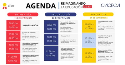 Programa de conferencias Re- Imaginando la Eduación 2023, CACECA y AICE.