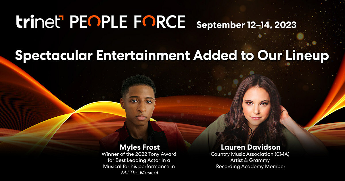 Tony Award-Winner Myles Frost, Country Music Artist Lauren Davidson, and South Africa's Mzansi Youth Choir to Perform at TriNet PeopleForce 2023 - Vimarsana News