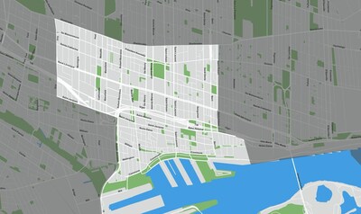 Carte du stationnement tarif au centre-ville de Montral (Groupe CNW/Ville de Montral - Cabinet de la mairesse et du comit excutif)
