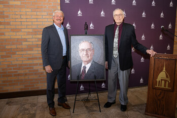 President David R. Shannon and Dr. Earl D. Edwards