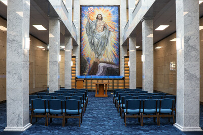New Chapel Mosaic: A new, custom-made two-story mosaic of Jesus Christ bursting out of the tomb in brilliant, bright colors will be easily visible when families visit the new Chapel Mausoleum of the Resurrection at the Gate of Heaven in East Hanover, N.J. Families can speak and meet with our Memorial Planning Advisors during the open house on September 16 & 17 about pre-planning options, including 0 percent financing.