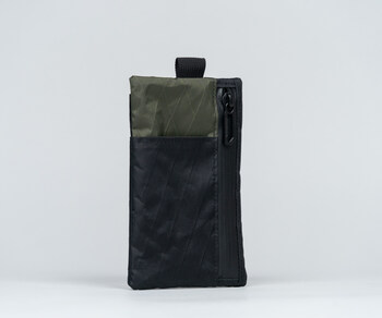 iPhone EDC Pocket Organizer with olive green accent panel