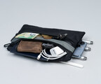 iPhone EDC Pouch holds - iPhone, pens, stylus, wallet, keys, charger, foreign bills and coins