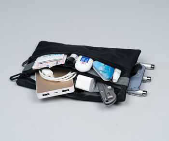 iPhone EDC Pouch - holds iPhone, pens, stylus, charger, passport, car keys, wallet, luggage keys, foreign bills and coins