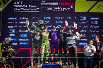 Monster Energy’s Marine Cabirou Earns Victory in Elite Women’s Division at UCI Downhill Mountain Bike World Cup in Les Gets, France