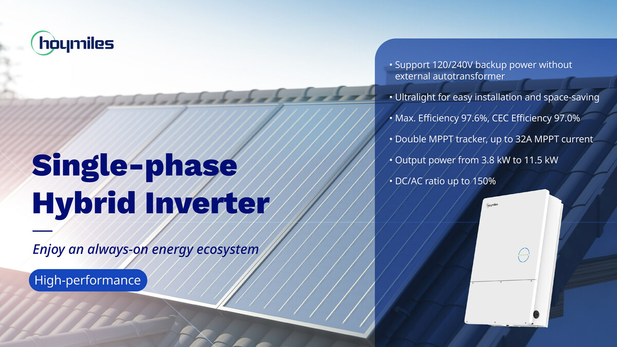 Hoymiles' new hybrid inverters for the US offer reliable energy storage solutions - Vimarsana News