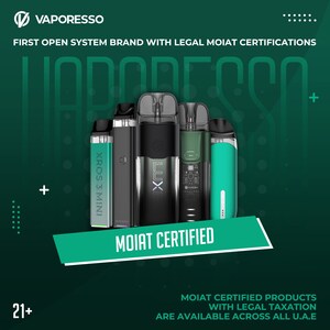 VAPORESSO Achieves Milestone with MoIAT Certification for 11 Vaping Products in the UAE