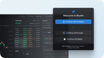 Bluefin to support a wallet-less trading experience while remaining non-custodial