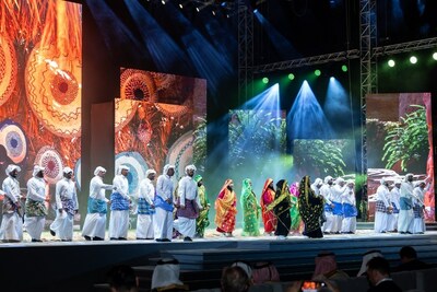 Contemporary and traditional performers showcase Saudi heritage and culture during the opening ceremony of the extended 45th Session of the UNESCO World Heritage Committee in Riyadh. (PRNewsfoto/Saudi National Commission for Education, Culture and Science)