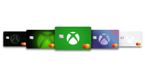 Array of the five available Xbox Mastercard designs. Array of the five available Xbox Mastercard designs.