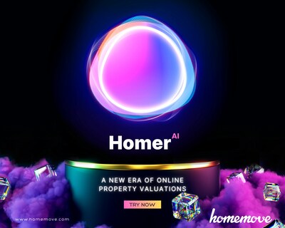 A new era of online property valuations with Homemove's Homer AI (PRNewsfoto/HOMEMOVE)