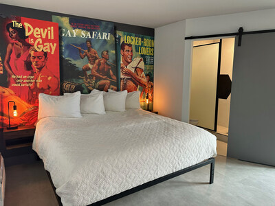 King sized bed room at Bent Inn las Vegas