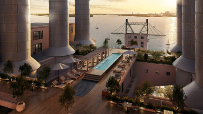 Rooftop pool at The Battery, Philadelphia