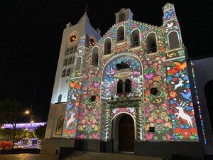 Christie HS Series illuminates projection mapping at Tuxtla Cathedral