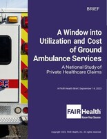 Nearly 60 Percent of Ground Ambulance Rides Were Out of Network in 2022, according to New FAIR Health Study