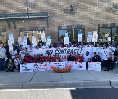 Portillo's workers rally to demand a union contract