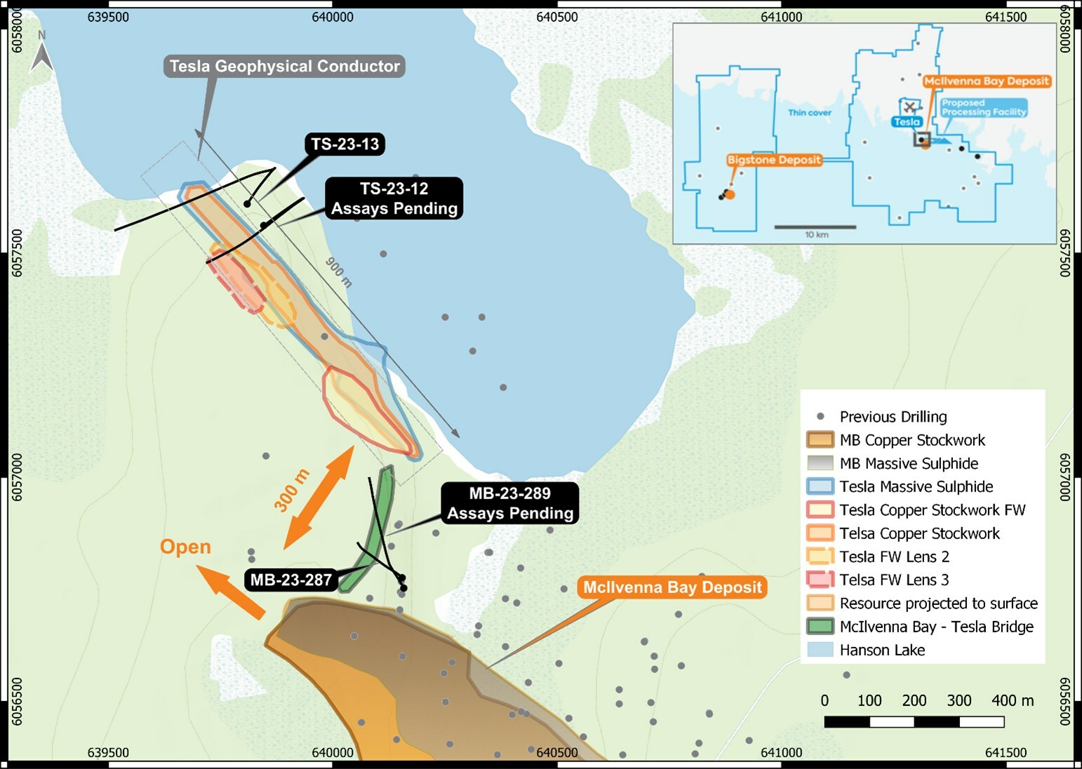 Figure 1 – Plan View of Tesla and McIlvenna Bay (CNW Group/Foran Mining Corporation) Figure 1 – Plan View of Tesla and McIlvenna Bay (CNW Group/Foran Mining Corporation)