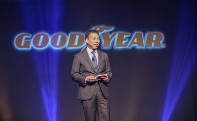 GOODYEAR 125 YEARS IN MOTION-Nathaniel Madarang delivering speech (PRNewsfoto/Goodyear Asia Pacific)