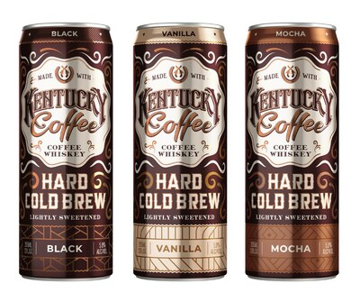 Kentucky Coffee will offer their line of Hard Cold Brews in 12oz cans at 5.9% ABV in three bold, delicious flavors: Black, Vanilla and Mocha.