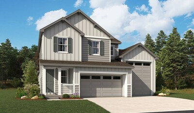 Richmond American’s two-story Zinc plan with attached RV garage is one of five floor plans that will be offered at Paint Brush Hills in Peyton, Colorado.