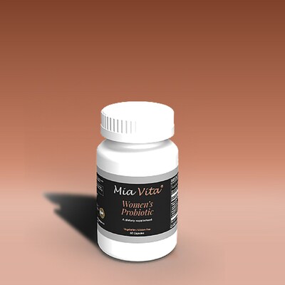 Pictured here is the Mia Vita® Women's Probiotic, FemmePharma's latest innovation designed to support women's gut health and overall well-being.