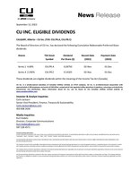 CANADIAN UTILITIES LIMITED ELIGIBLE DIVIDENDS