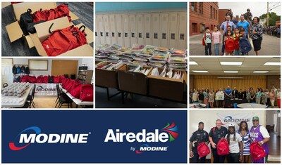 Schools in Virginia, Wisconsin, Michigan and Rhode Island received additional backpacks and school supplies for students this year from Modine, a national leader in indoor air quality solutions for educational facilities.