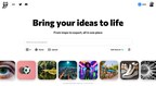 User interface for the Catbird website. The header says "Bring your ideas to life: From inspo to export, all in one place" and a carousel of AI-generated images sits at the bottom of the screen.