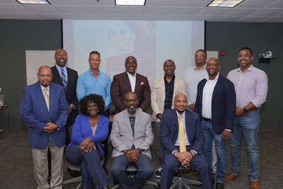 [Image: The National Business League NBSDP 2023 Collective Cohort with Dr. Forrest Carter NBSDP National Director (Center) and Dr. Ken L. Harris President/CEO The National Business League (Center Right) ? 3 Companies Not Present in Photo]