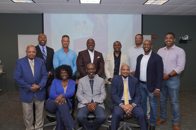 [Image: The National Business League NBSDP 2023 Collective Cohort with Dr. Forrest Carter NBSDP National Director (Center) and Dr. Ken L. Harris President/CEO The National Business League (Center Right) – 3 Companies Not Present in Photo]