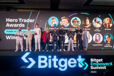 Awardees of the Hero Traders Awards are invited to claim their prize on stage in Bitget's EmpowerX Summit.