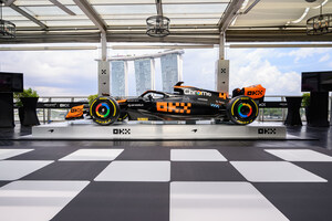 OKX switch McLaren MCL60 race car to Stealth Mode for the Singapore Grand Prix