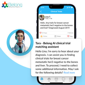 Belong.Life Launches New Conversational AI SaaS Solution for Cancer Clinical Trial Matching and Recruitment