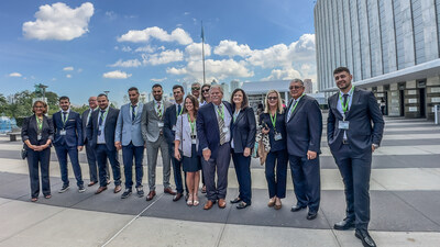 Cotton growers from the US and Greece gather outside the United Nations Headquarters in NYC to discuss the future of sustainable agriculture.